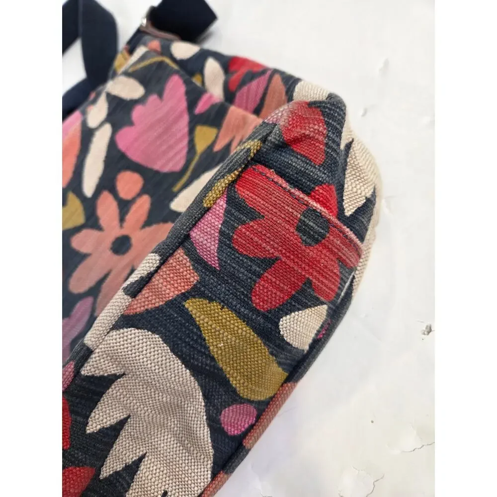 Fossil Blake Floral Canvas Messenger Laptop Bag